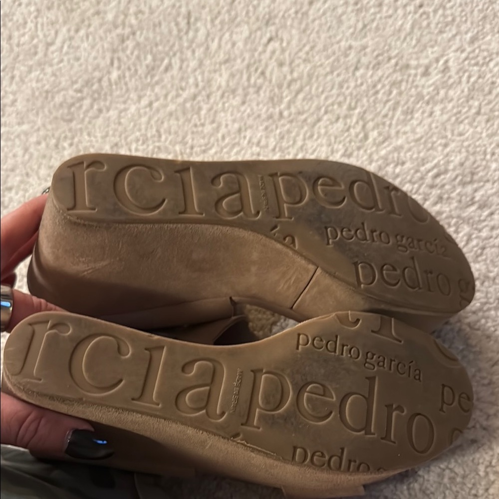 Pedro Garcia tan suede Platform Sandals - Picture 4 of 5